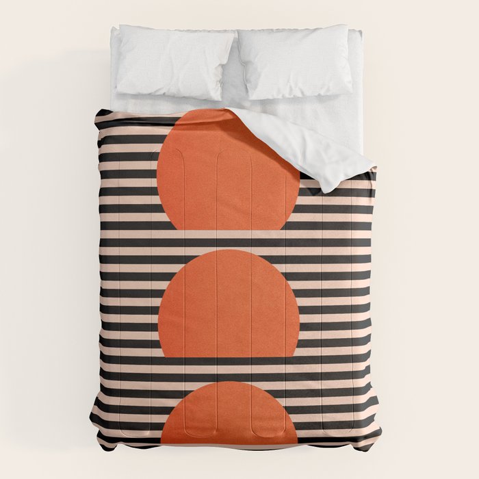 Abstraction_SUNSET_LINE_ART_Minimalism_001 Comforter Gallery Image 1