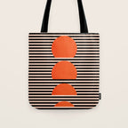 Abstraction_SUNSET_LINE_ART_Minimalism_001 Tote Bag Gallery Image 1