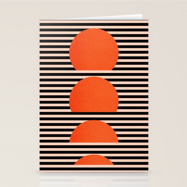 Abstraction_SUNSET_LINE_ART_Minimalism_001 Stationery Card Gallery Image 1