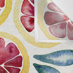 Sliced Grapefruits Watercolor Wall Tapestry Gallery Image 3