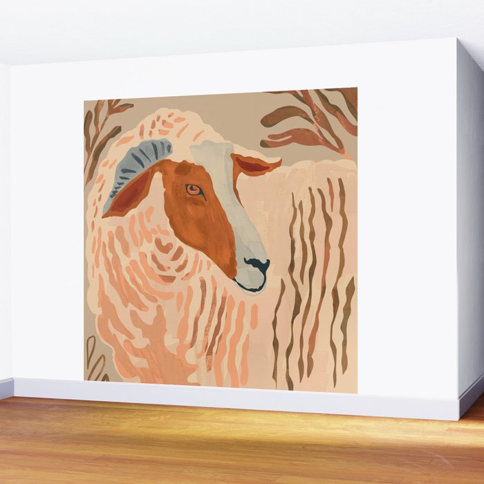 Abstract Rustic Ram 2 Wall Mural Gallery Image 2