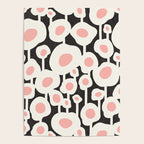 Poppy Dot - Retro Floral Black Pink Poster Gallery Image 4
