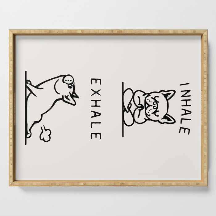 Inhale Exhale Frenchie Serving Tray Gallery Image 1