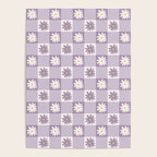 Flower Lavender Gingham Checker in Purple Poster Gallery Image 4