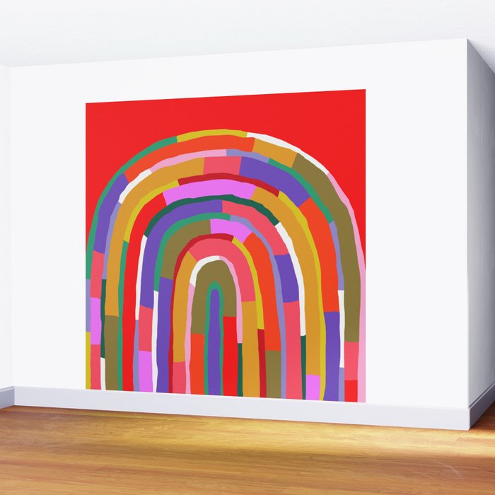 Banded Rainbow Wall Mural Gallery Image 2