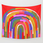 Banded Rainbow Wall Tapestry Gallery Image 4
