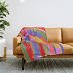 Banded Rainbow Throw Blanket Gallery Image 1