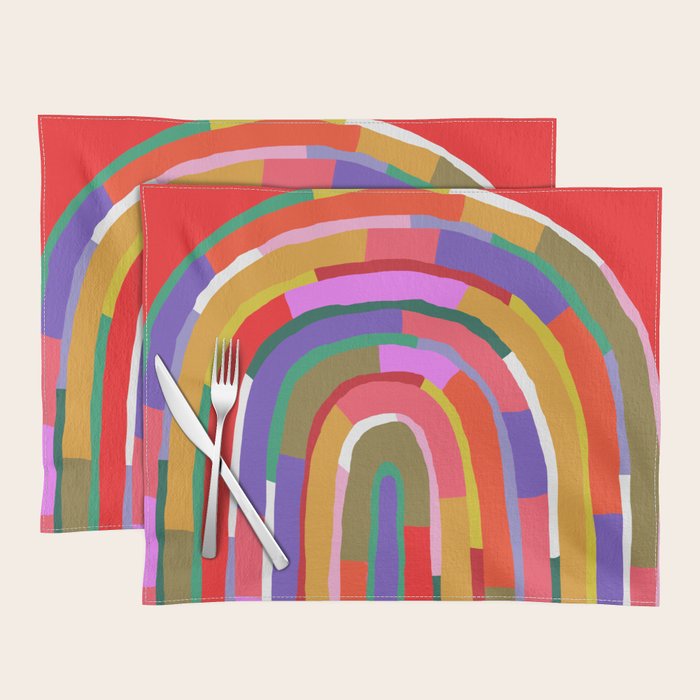 Banded Rainbow Placemat Gallery Image 1