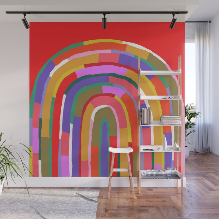 Banded Rainbow Wall Mural Gallery Image 1