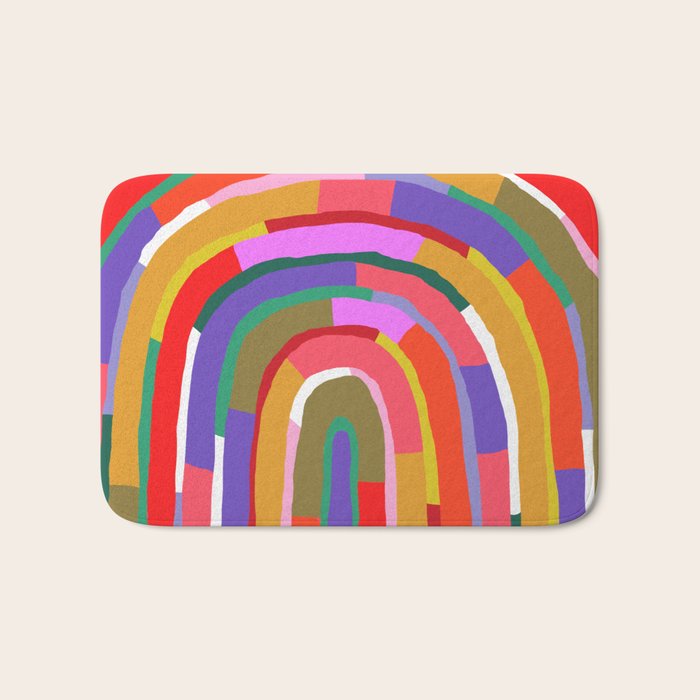 Banded Rainbow Bath Mat Gallery Image 1