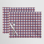 Checkered Multicolor Pattern XVII Berry Red and Violet Placemat Gallery Image 1