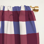 Checkered Multicolor Pattern XVII Berry Red and Violet Window Curtain Gallery Image 2