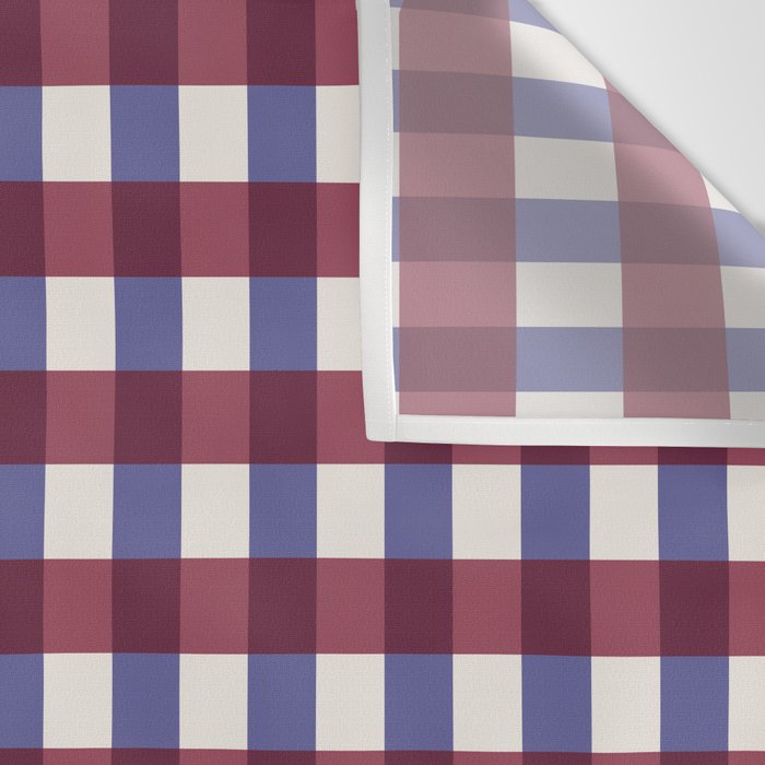 Checkered Multicolor Pattern XVII Berry Red and Violet Wall Tapestry Gallery Image 3