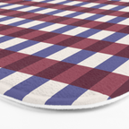 Checkered Multicolor Pattern XVII Berry Red and Violet Bath Mat Gallery Image 3