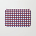 Checkered Multicolor Pattern XVII Berry Red and Violet Bath Mat Gallery Image 1