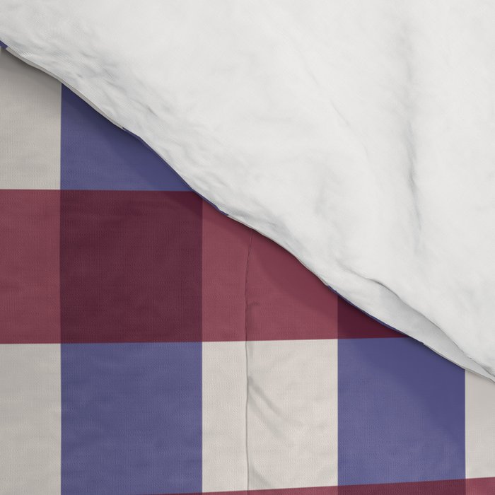 Checkered Multicolor Pattern XVII Berry Red and Violet Comforter Gallery Image 4