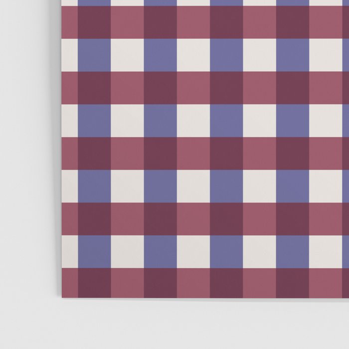 Checkered Multicolor Pattern XVII Berry Red and Violet Poster Gallery Image 3