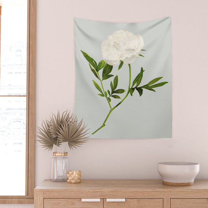 White Rose 2 Wall Tapestry Gallery Image 2