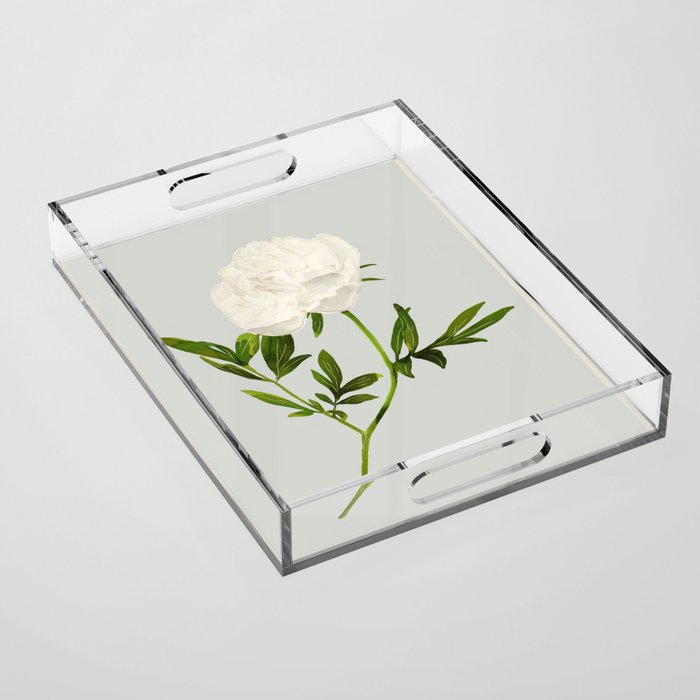 White Rose 2 Acrylic Tray Gallery Image 1