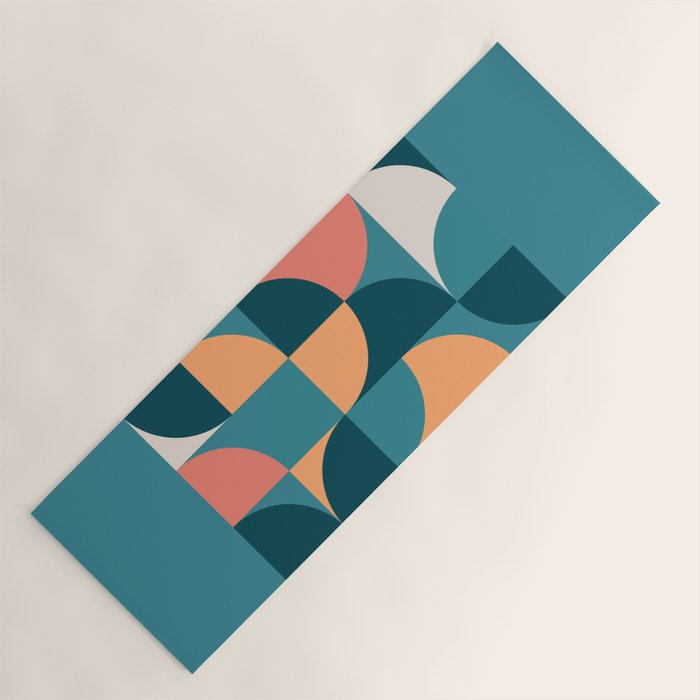 Mid Century Geometric 18 Yoga Mat Gallery Image 1