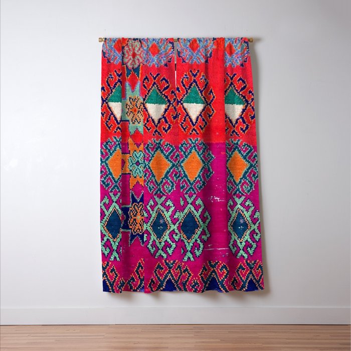 Moroccan Traditional Carpet Artwork Window Curtain Gallery Image 3