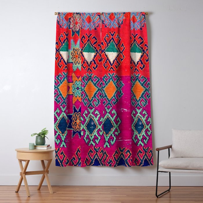 Moroccan Traditional Carpet Artwork Window Curtain Gallery Image 5