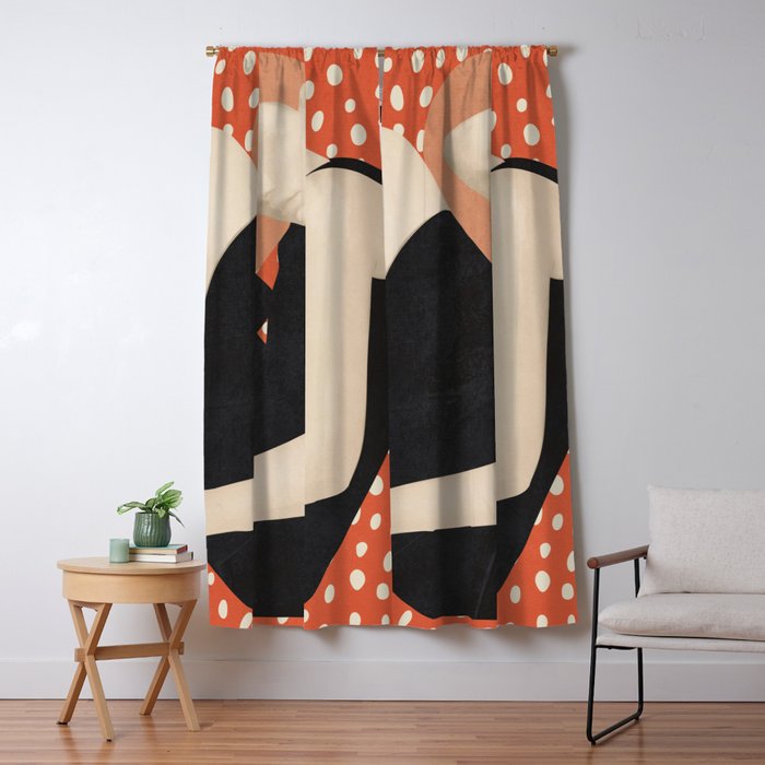 Abstract Art Female Figure 30 Window Curtain Gallery Image 1