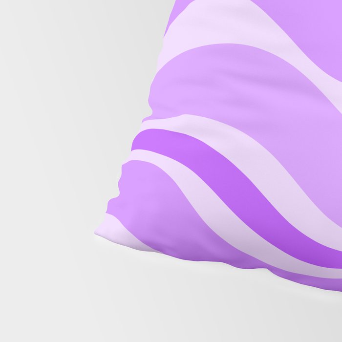 Modern Retro Liquid Swirl Abstract Pattern in Purple Pillow Sham Gallery Image 4