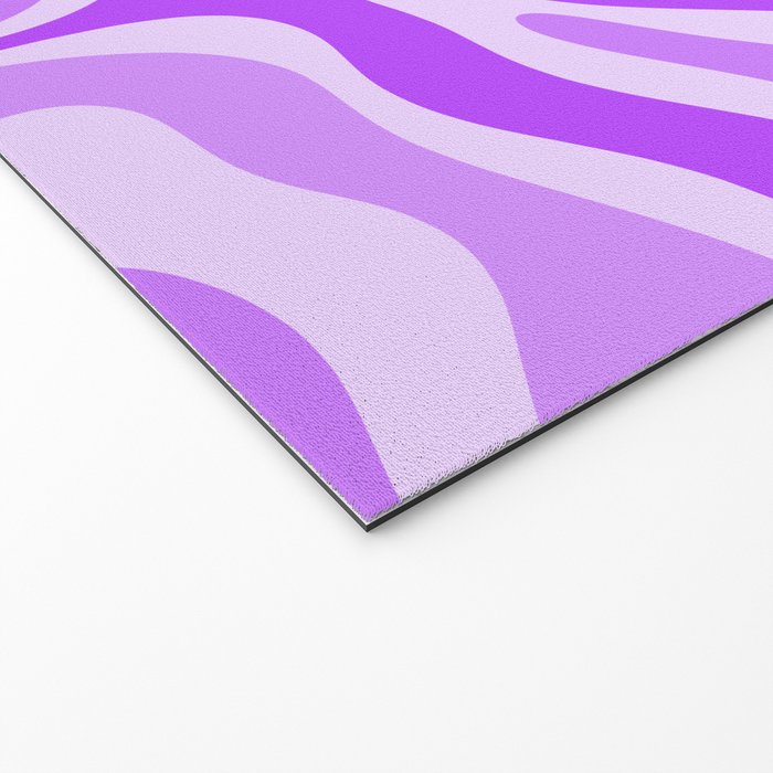 Modern Retro Liquid Swirl Abstract Pattern in Purple Welcome Mat Gallery Image 2