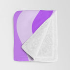 Modern Retro Liquid Swirl Abstract Pattern in Purple Throw Blanket Gallery Image 3