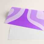 Modern Retro Liquid Swirl Abstract Pattern in Purple Wrapping Paper Gallery Image 2