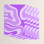 Modern Retro Liquid Swirl Abstract Pattern in Purple Wrapping Paper Gallery Image 3