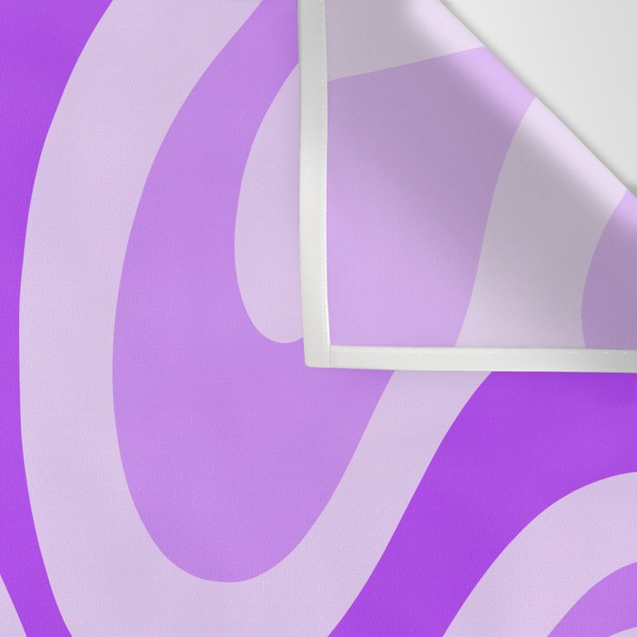 Modern Retro Liquid Swirl Abstract Pattern in Purple Wall Tapestry Gallery Image 3