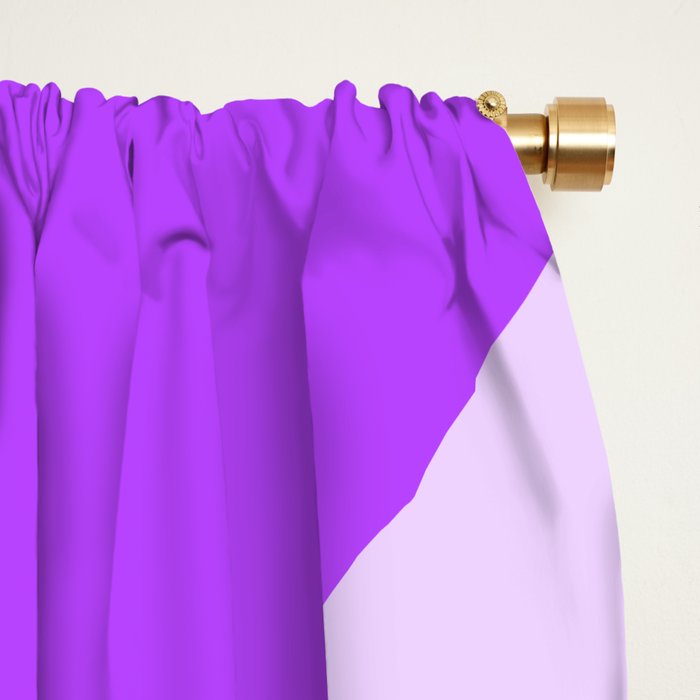 Modern Retro Liquid Swirl Abstract Pattern in Purple Window Curtain Gallery Image 2