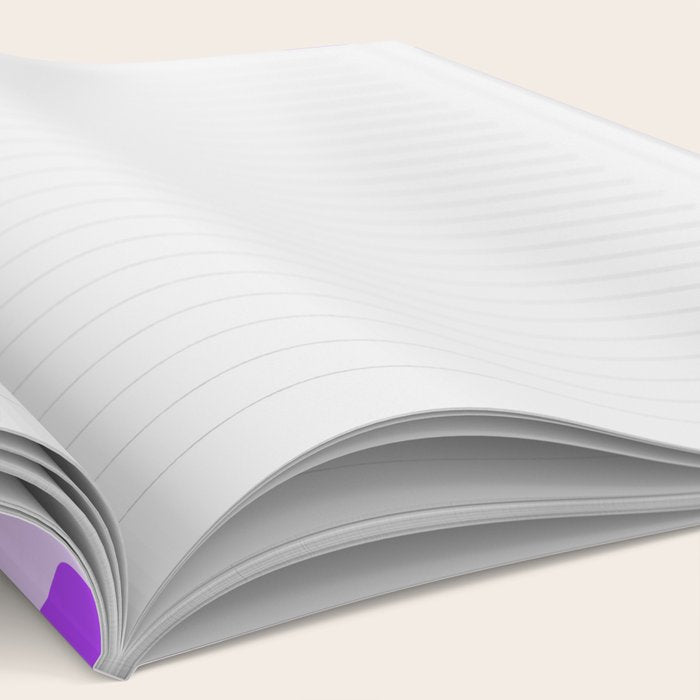 Modern Retro Liquid Swirl Abstract Pattern in Purple Notebook Gallery Image 2