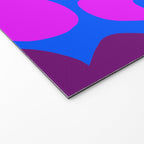 Large Pink and Purple Retro Flowers Blue Background #decor #society6 #buyart Welcome Mat Gallery Image 2