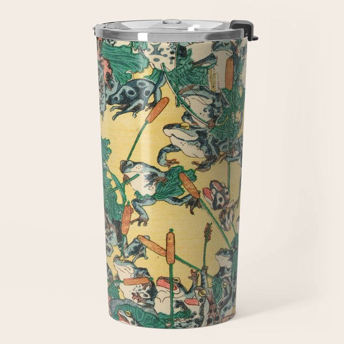 Fashionable Battle of Frogs by Kawanabe Kyosai, 1864 Travel Mug Gallery Image 2