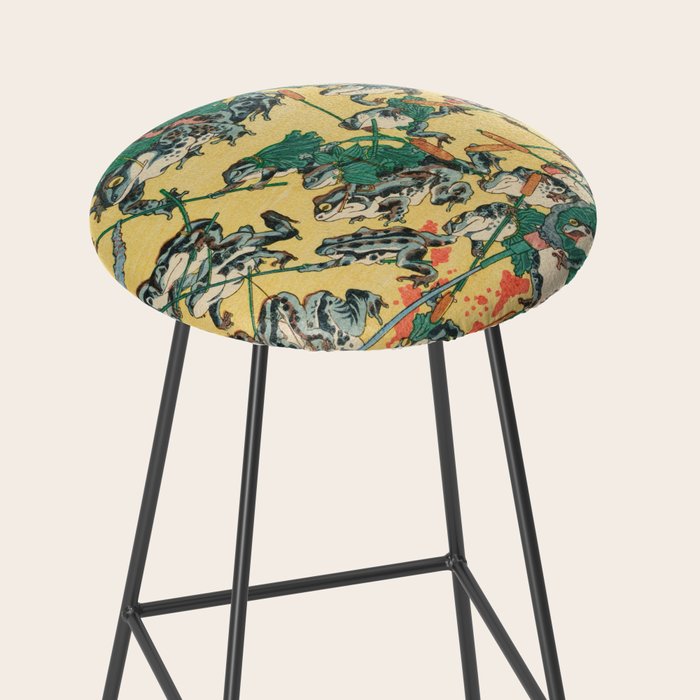 Fashionable Battle of Frogs by Kawanabe Kyosai, 1864 Stool Gallery Image 2
