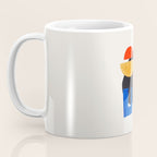 Minimalist Modern Mid Century Funky Colorful Primary Shapes Paper Collage by Ejaaz Haniff Coffee Mug Gallery Image 3