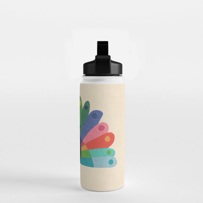 Whimsical Peacok Water Bottle Gallery Image 2