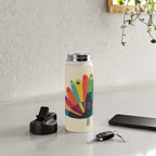 Whimsical Peacok Water Bottle Gallery Image 5