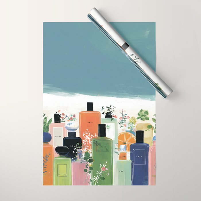 Botanical Citrus Perfume Collection Wrapping Paper Gallery Image 1