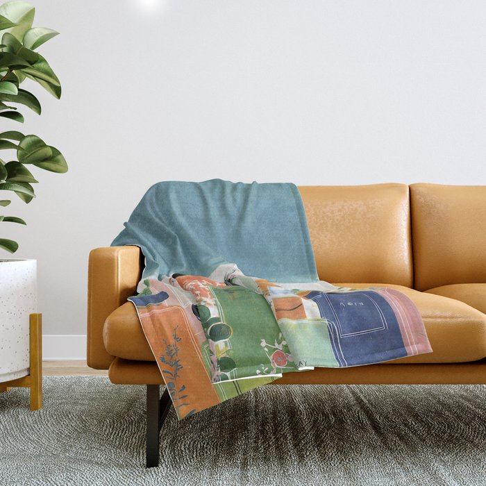 Botanical Citrus Perfume Collection Throw Blanket Gallery Image 1
