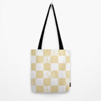Checkered Peace Sign (Sand Color) Tote Bag Gallery Image 2