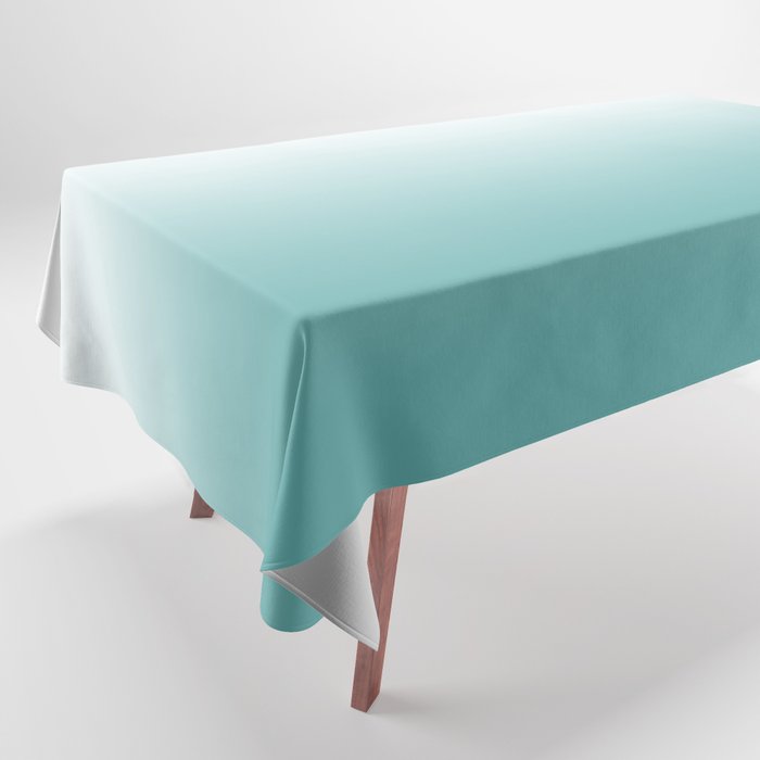 Light Teal Gradient Tablecloth Gallery Image 1