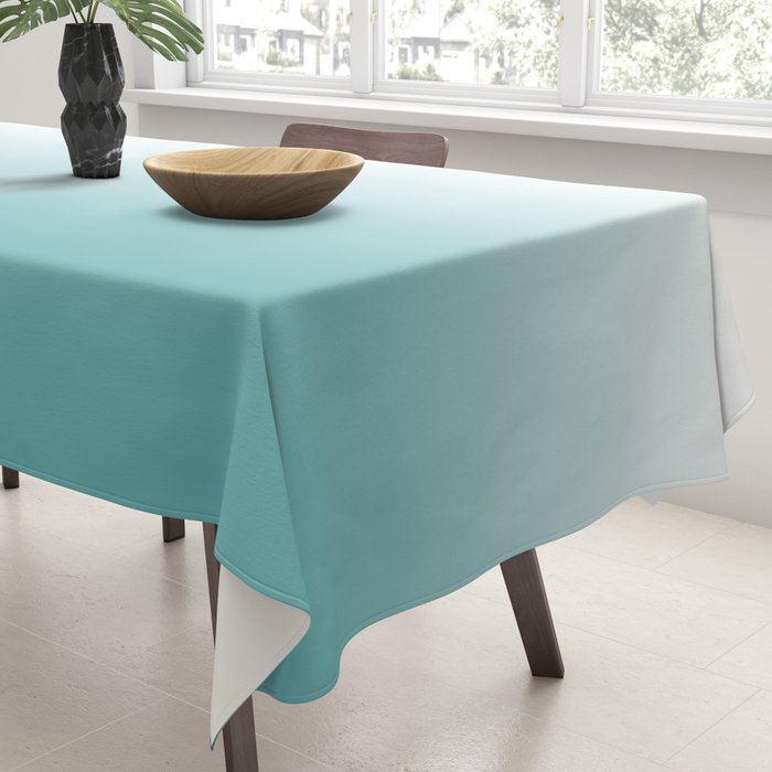 Light Teal Gradient Tablecloth Gallery Image 3