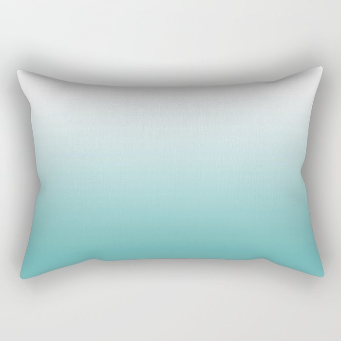 Light Teal Gradient Rectangular Pillow Gallery Image 2