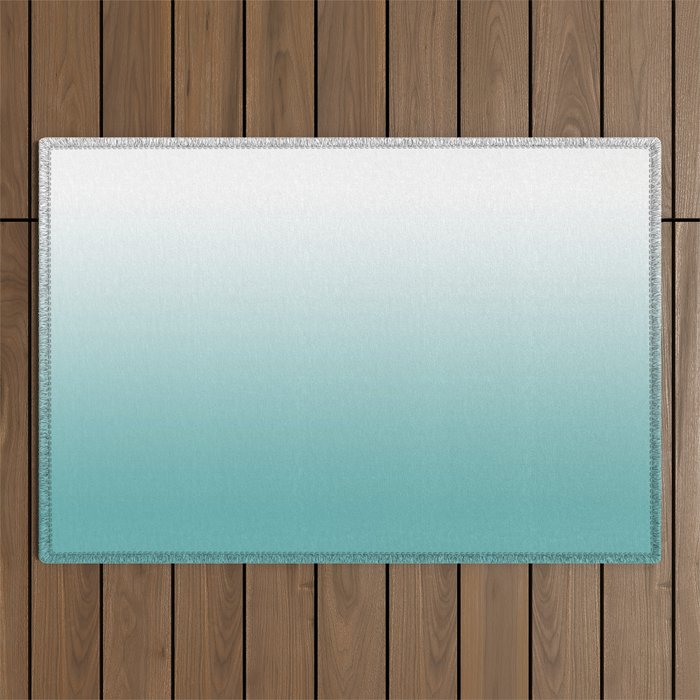 Light Teal Gradient Outdoor Rug Gallery Image 1
