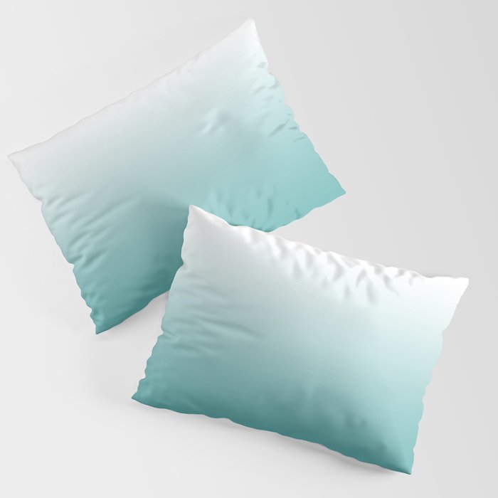 Light Teal Gradient Pillow Sham Gallery Image 1