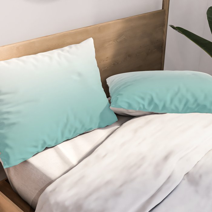 Light Teal Gradient Pillow Sham Gallery Image 2